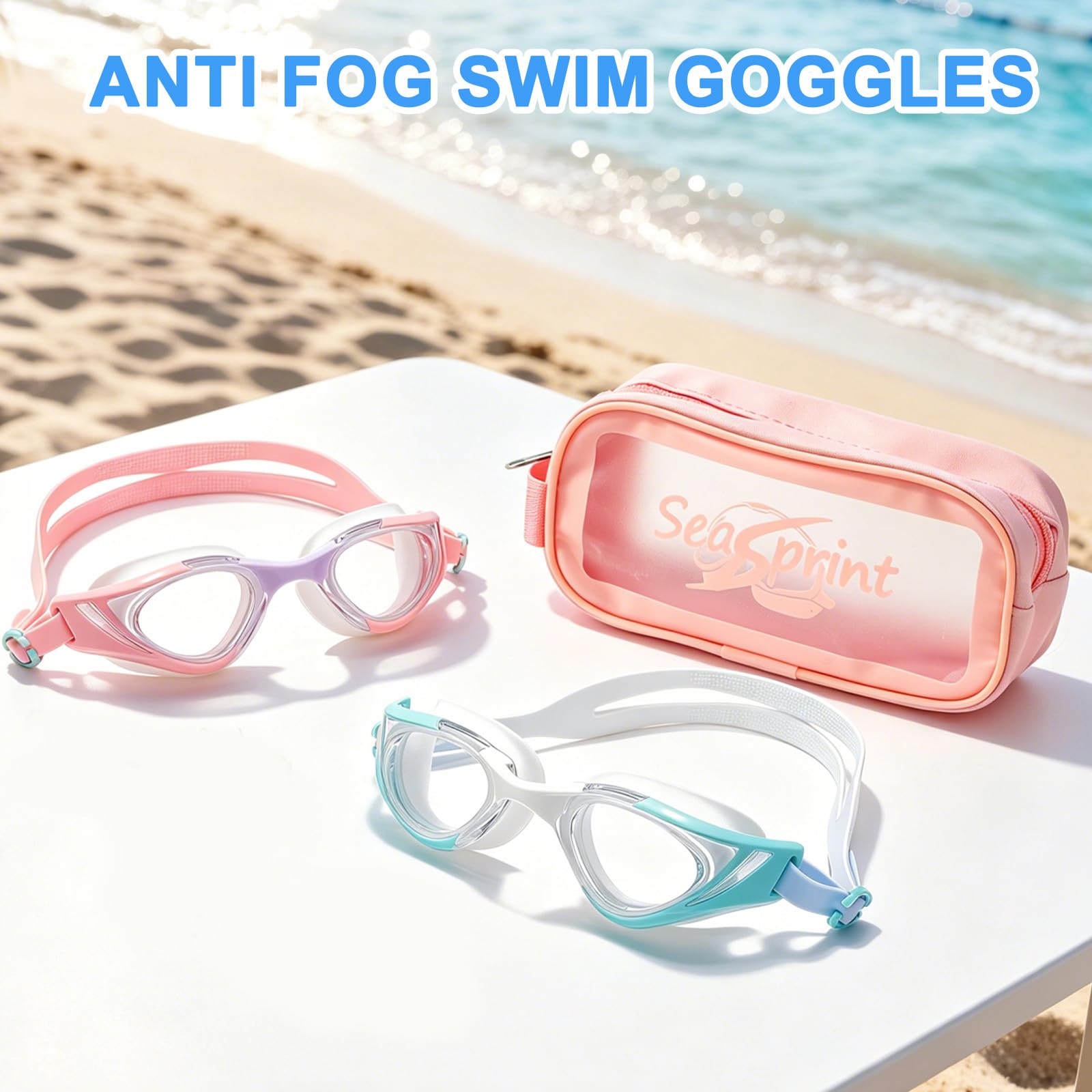 Occhialini da nuoto, visione super chiara, occhialini da nuoto per adulti, adatti per tutti i tipi di programmi di nuoto