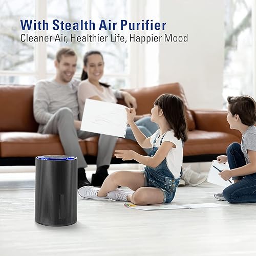 Miniatura 2 de STEALTH Purificadores de aire JAP200 y filtro original de repuesto para habitaciones grandes de hasta 673 pies cuadrados, filtro H13 True HEPA,