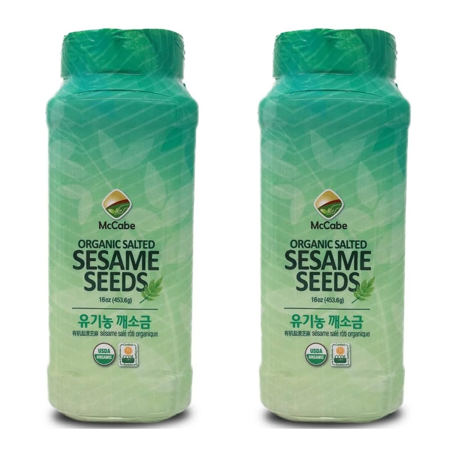 McCabe Organic Roasted Sesame, 8oz (3 Packs), USDA Organic Certified, CCOF Certified Organic, Roasted & Packed in USA