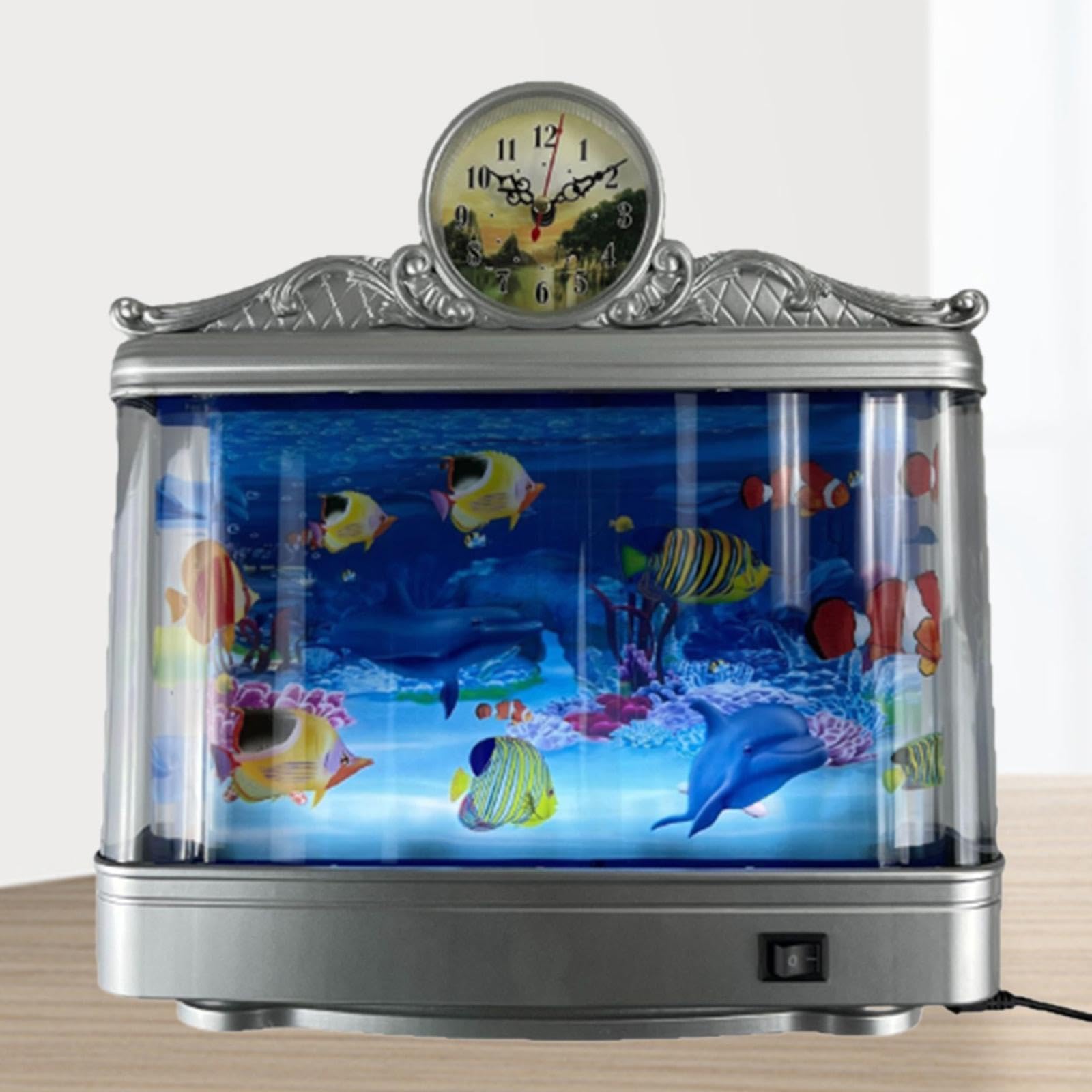 Sharplace LED Aquarium Lampe, Aquarium Nachtlicht Ornament, Dynamischer Virtueller Ozean, Künstliche Tropische Landschaft, Simulation Aquarium Licht Tischdekoration für Büro, Heim, Wohnzimmer, Stil c
