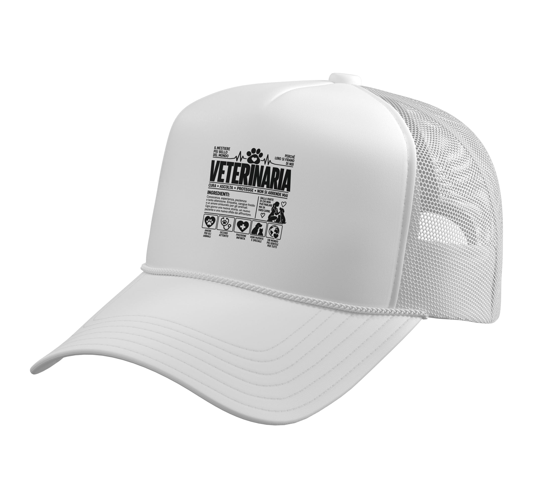 Veterinaria Donna Divertente veterinaria Animali Trucker Hat with Adjustable Mesh Back
