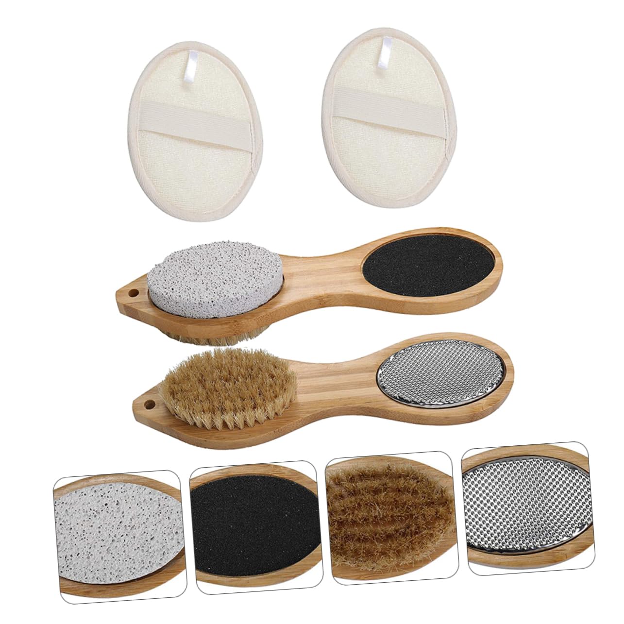 IWOWHERO Foot Massaging Board Pedicure Tools Foot Rubbing Mat Board 4pcs for Home