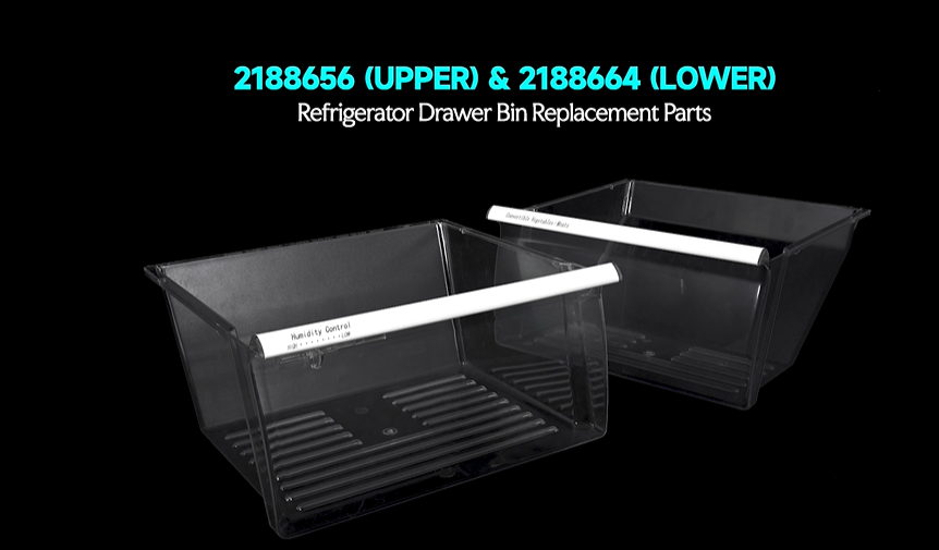 Amazon.com: [2 PACK]UPGRADED 2188656 (Upper) Refrigerator Crisper