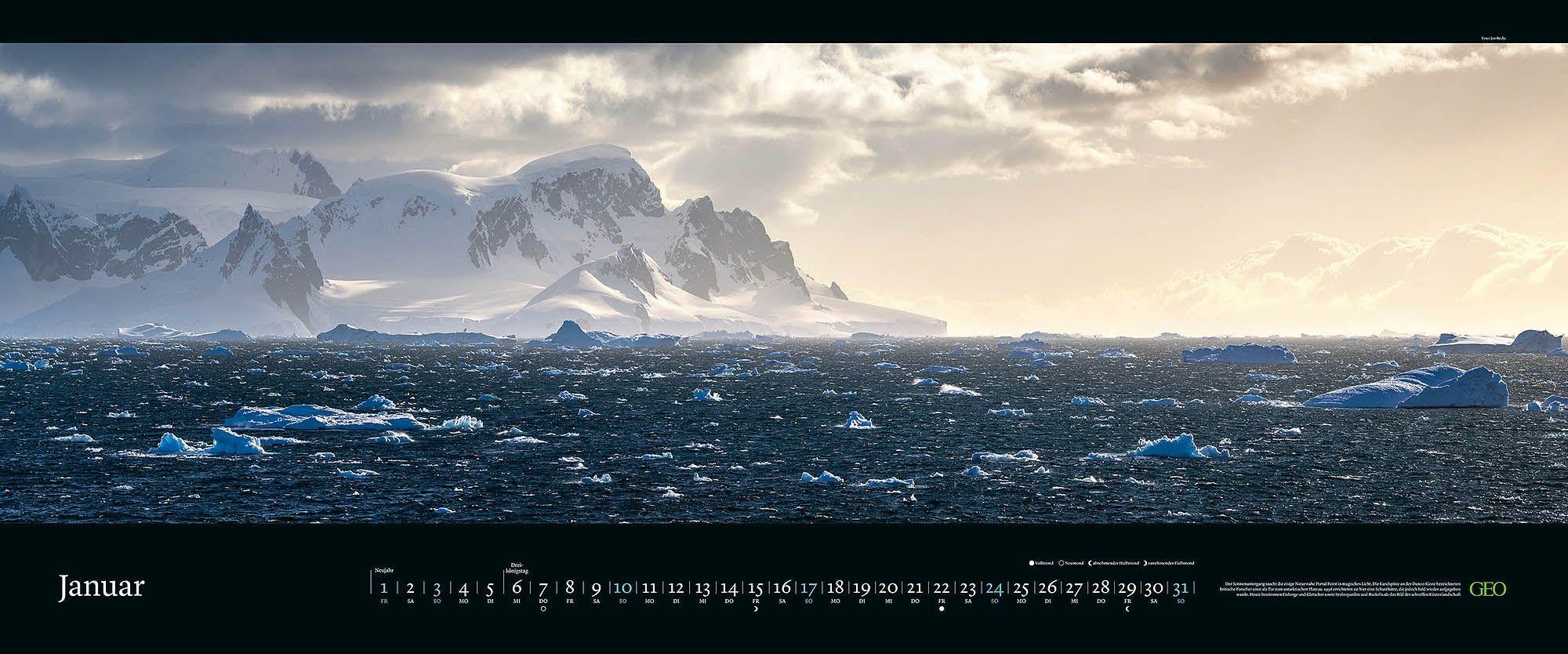 GEO Panorama: Meeresweiten 2027: XXL Wandkalender 120x50 cm mit 12 Küstenfotografien, deutschem Kalendarium und Spiralbindung