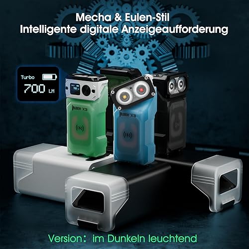 WUBEN X3 Mini Lampe de Poche Rechargeable Avec Borne de recharge et Aimant, Lampe de Poche EDC À 180 Degrés, Étanche Ip65, Porte-Clés, 10 Modes, Lanière de Chargement de Type C Pour le Camping - 2