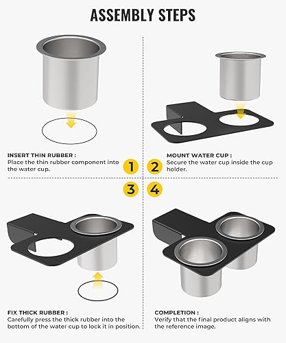 Miniatura 7 de Portavasos universal para camiones Chevy y GMC, soporte aislado desmontable compatible con ChevyGMC CK 1973-1987 y 1991, inserto de consola central
