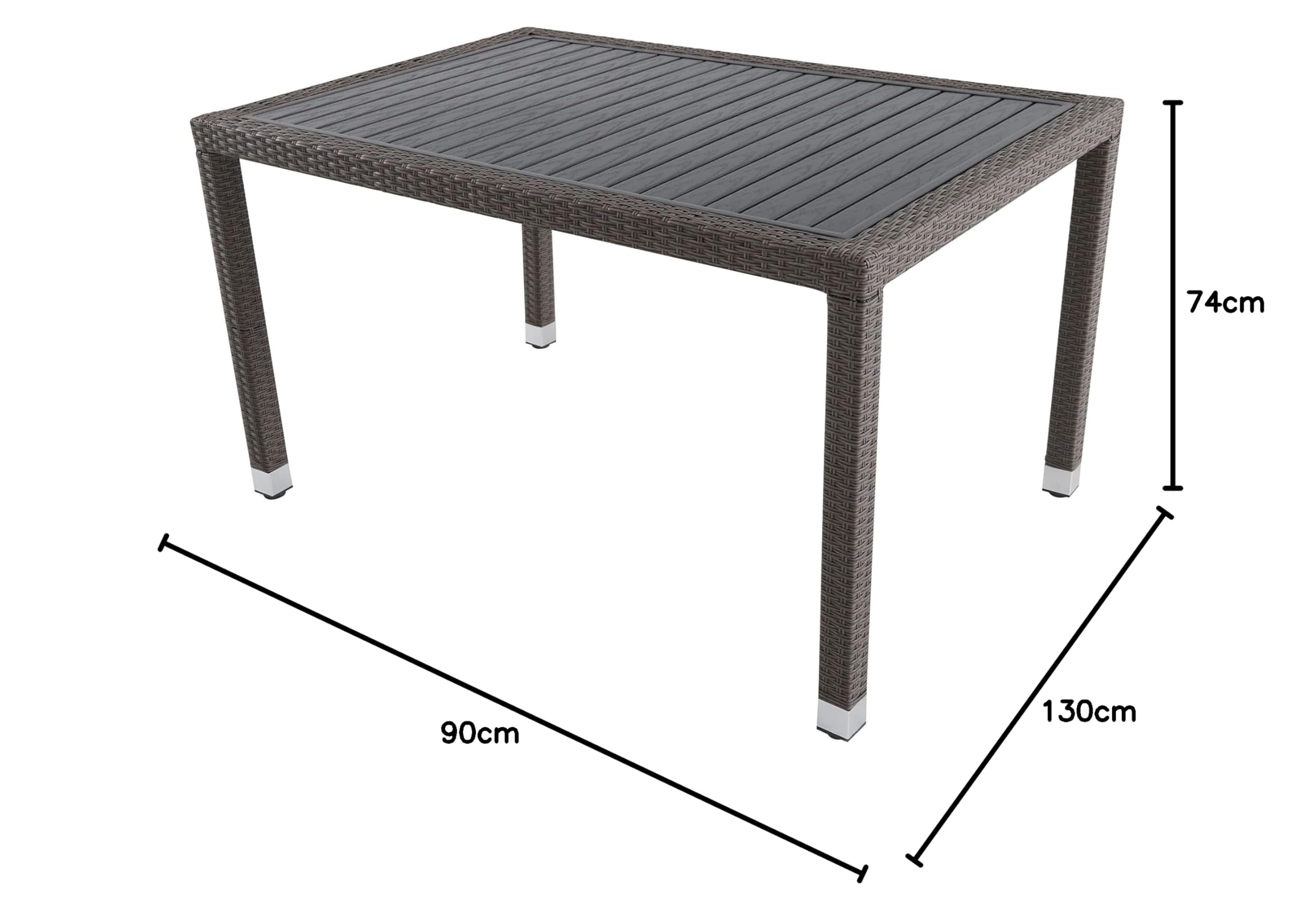 Barbados Gartentisch Aus Polypropylen – Rund, 90 Cm Durchmesser, 72 Cm Hoch, Wetterfest