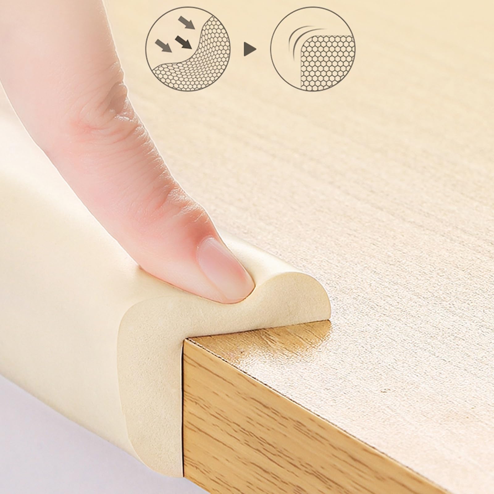 Striscia Paraurti A Prova di Bambino - Protezioni for Bordi Mobili in Schiuma Morbida Ad Alta Resistenza, Protezioni for Bordi Mobili, Tavoli E Pareti, in Schiuma, A Forma di U(White,8M)