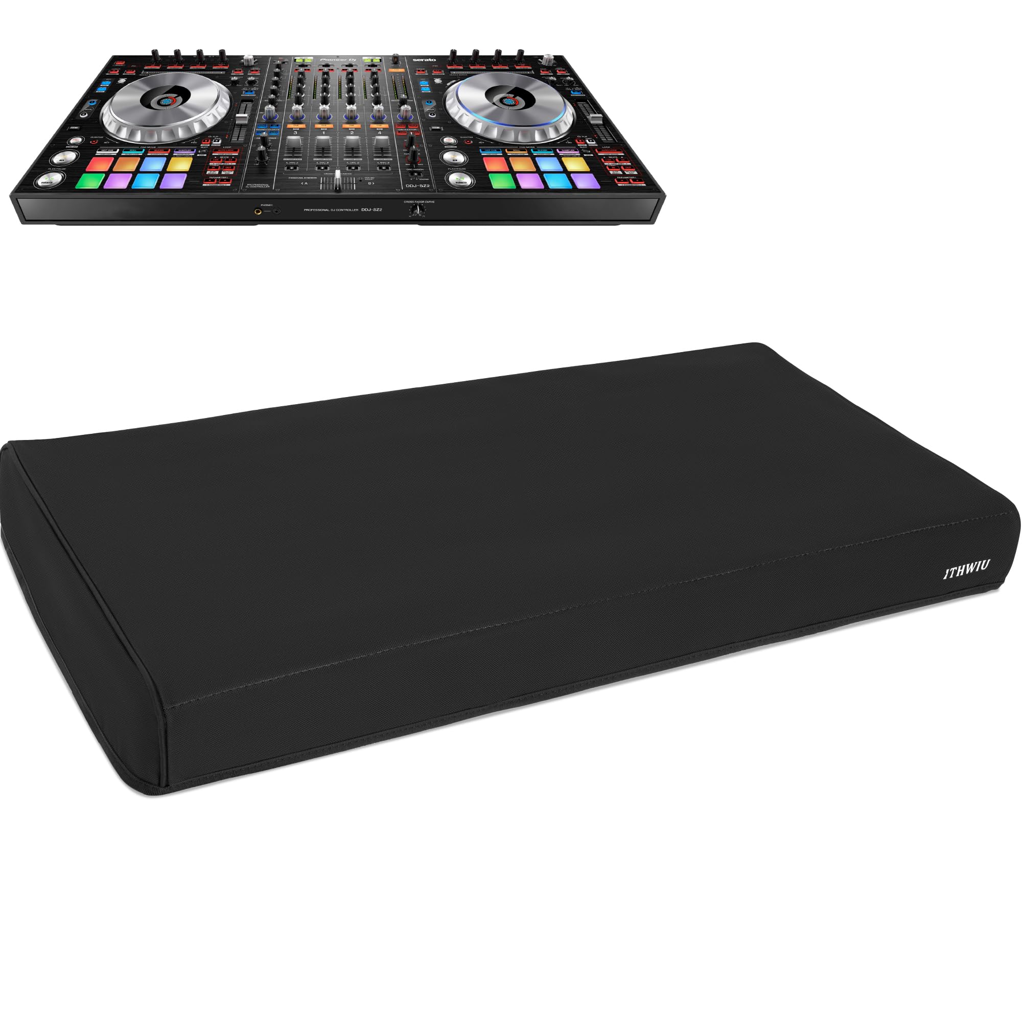 Funda protectora para mezclador DDJ 1000 1000SRT, resistente al polvo y al agua, 27.8 pulgadas de largo x 14 pulgadas de ancho x 3 pulgadas de alto, color negro