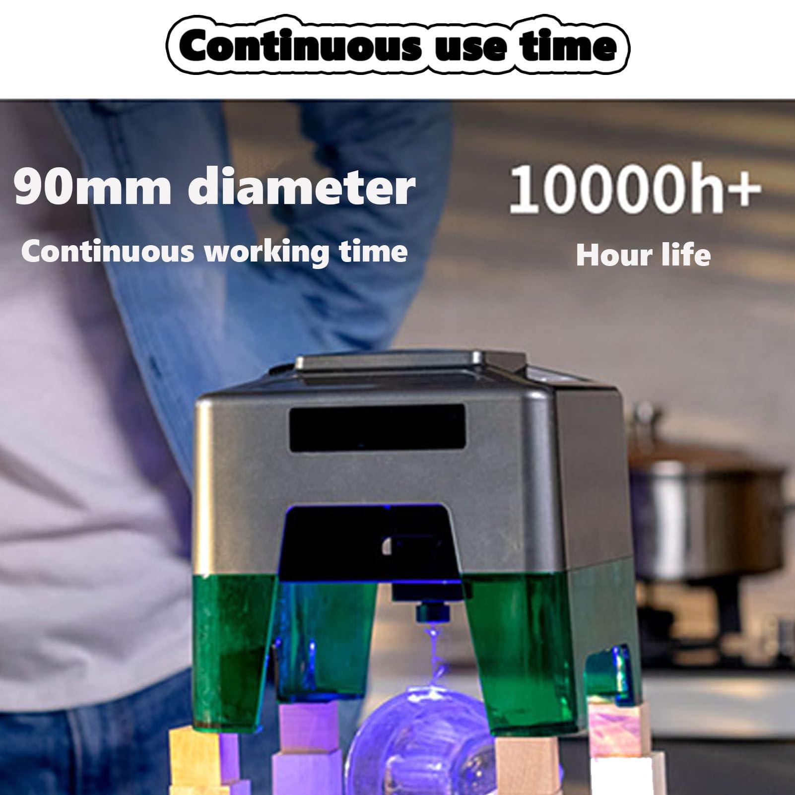 Graveur Laser, Machine de Gravure de Bureau Portable pour Bois, Acrylique et métal, imprimante de Gravure de Bureau DIY avec boîtier en Acrylique,5W