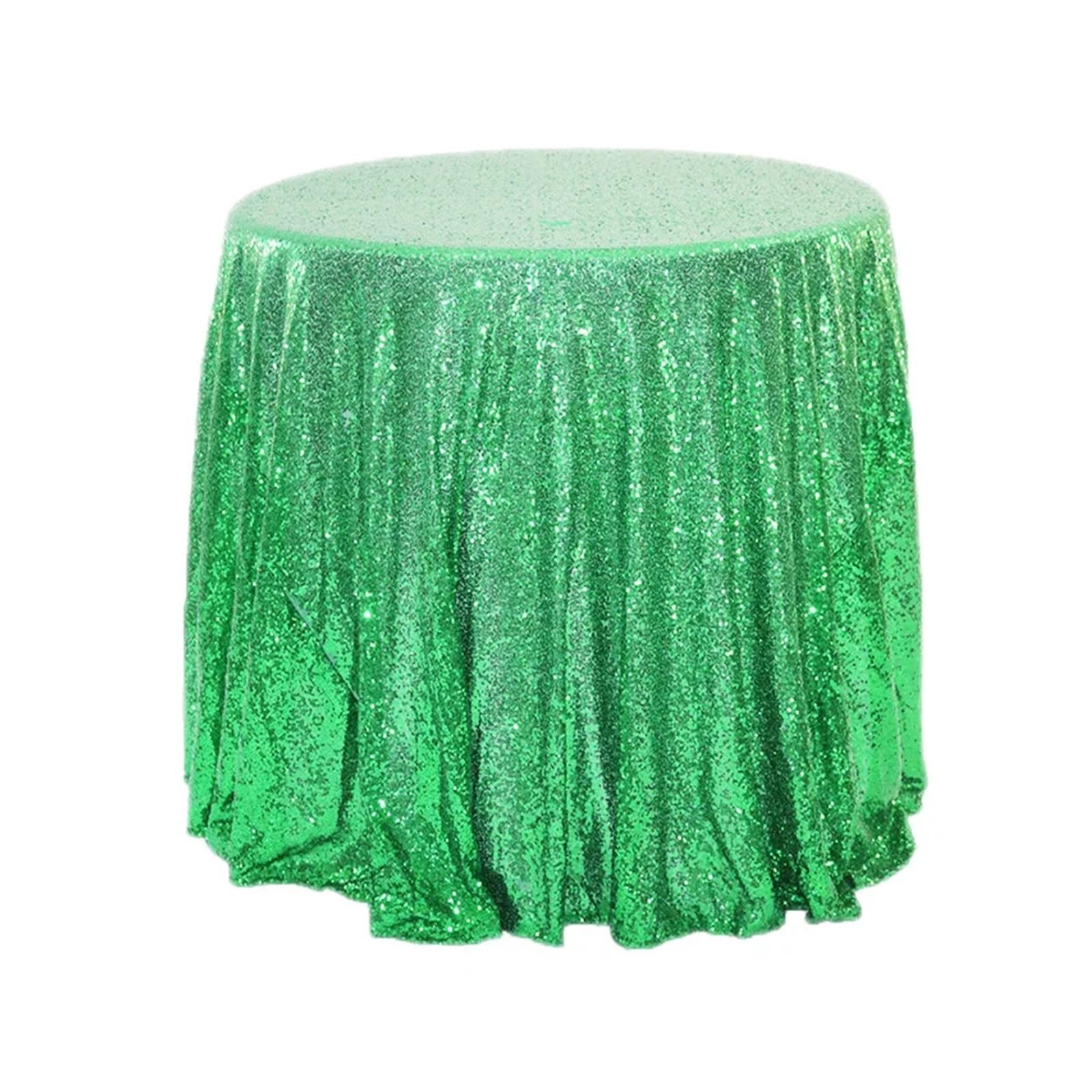 EKalgretrA Sequin Tablecloth Sequined Round Table Cloth Banquet Decorative Solid Cover Dust-Proof Full Furniture Protector(Color 5,Round 100cm)
