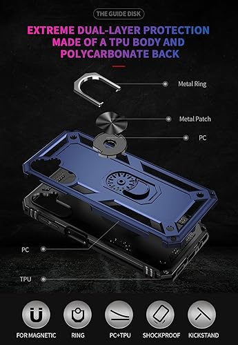 Miniatura 3 de Dzxouui Funda para Samsung A14 5G con protector de pantalla, grado militar, a prueba de golpes, protección de cuerpo completo, fundas rígidas para