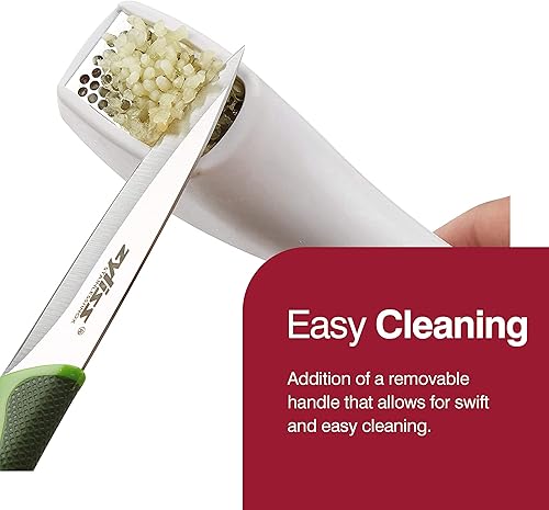 Miniatura 5 de Zyliss Prensa de ajo fácil de limpiar, picadora y trituradora de ajo ligera y fácil de usar para preparación de alimentos y accesorios de cocina