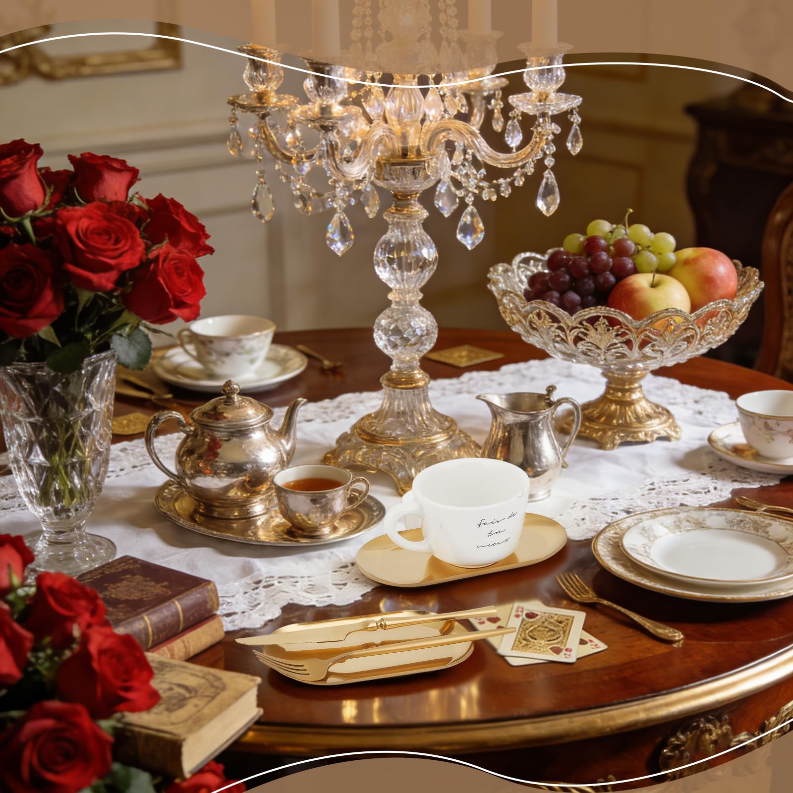 20 Teiliges Serviertablett Set Aus Edelstahl Schmucktabletts Goldene Servierplatten Dekorativ Zum Servieren von Speisen 17.5cm Ovale Aufbewahrungsschale Für Partybuffet Sushi Snacks