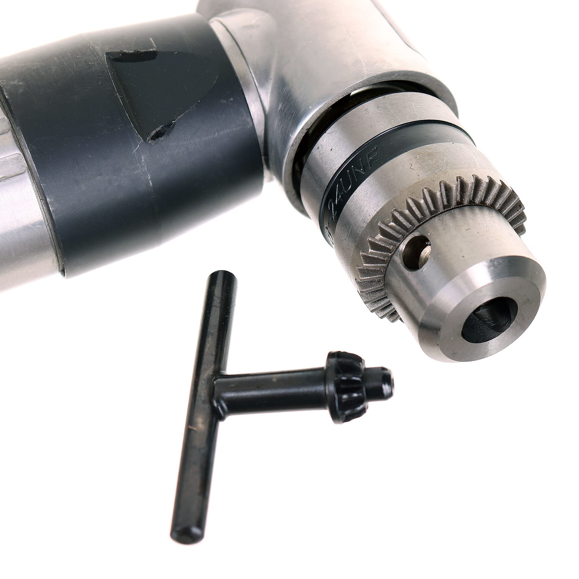TC TECHNIC AT-5051 Pneumatische Winkelbohrmaschine mit Schlüsselfutter für Bohrer Drehrichtung Einstellmöglichkeit Höhe 95 mm Drehzahl 180 U/min