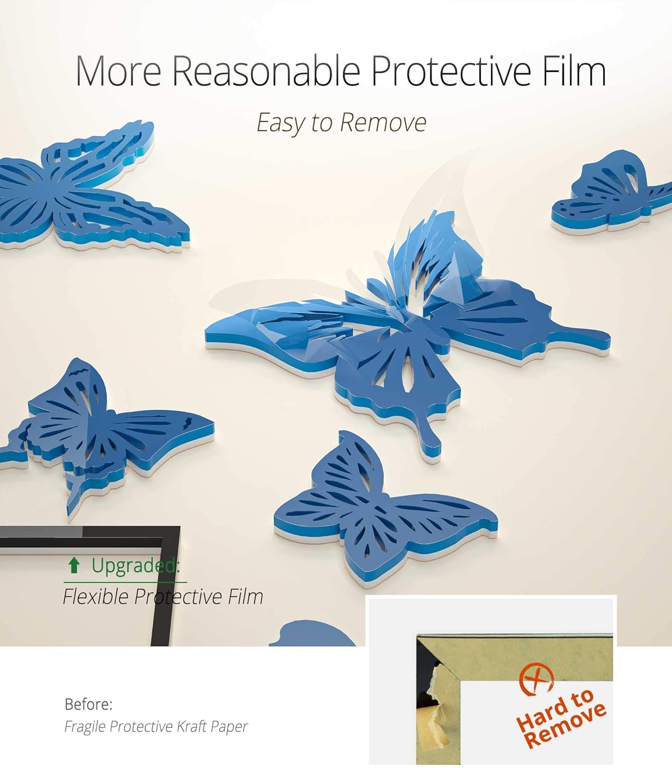 Download Buy Decorsmart Large Butterfly Family Tree Wall Decor Picture Frame Collage Removable 3d Diy Acrylic Wall Stickers For Living Room With Plants And Quote Spread Your Wings And Fly Blue Online In