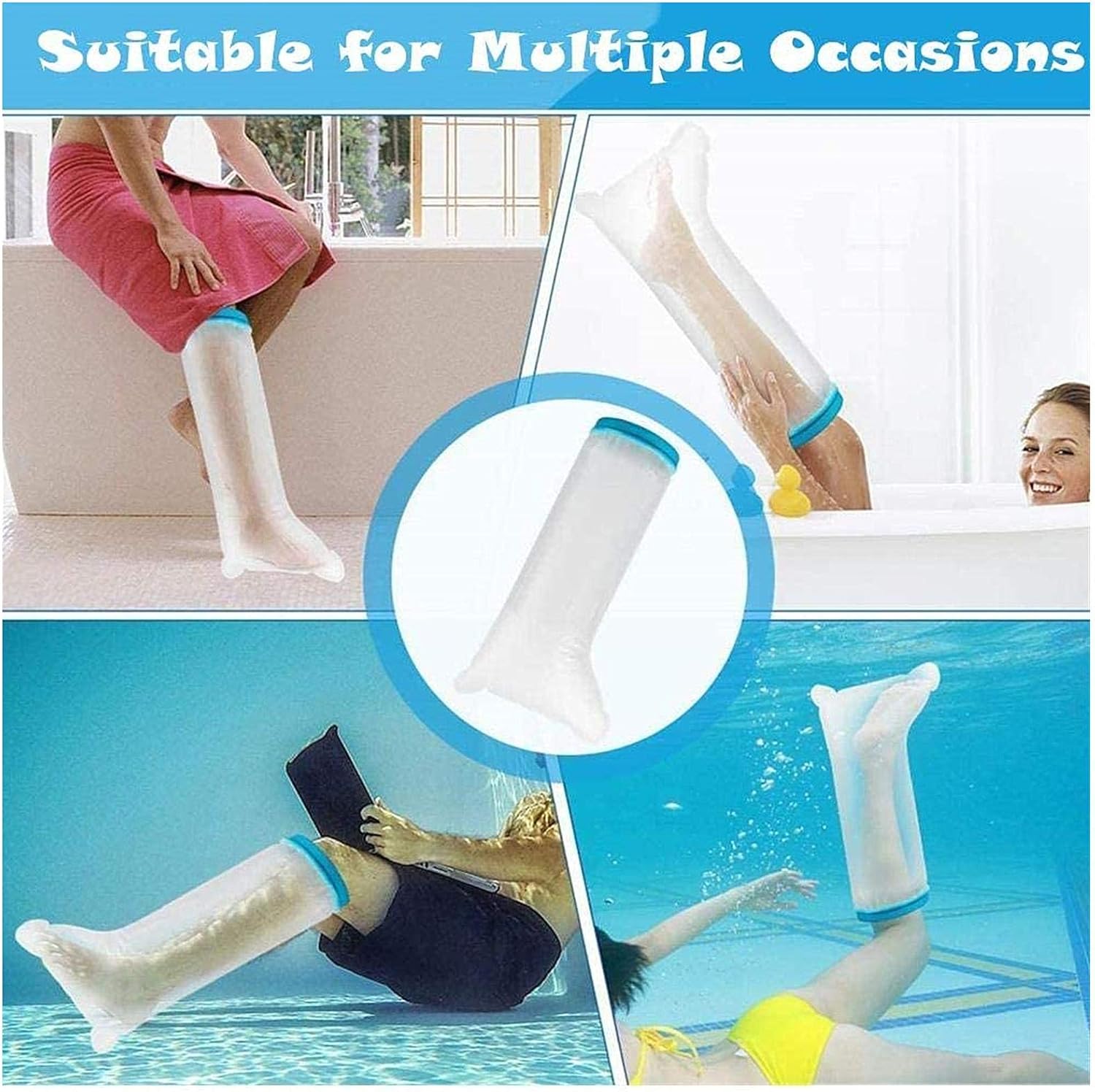 Adult Lower Leg Cast Cover for Shower, Cast Protector Keep Cast Wound Covers Dry : Health & Household