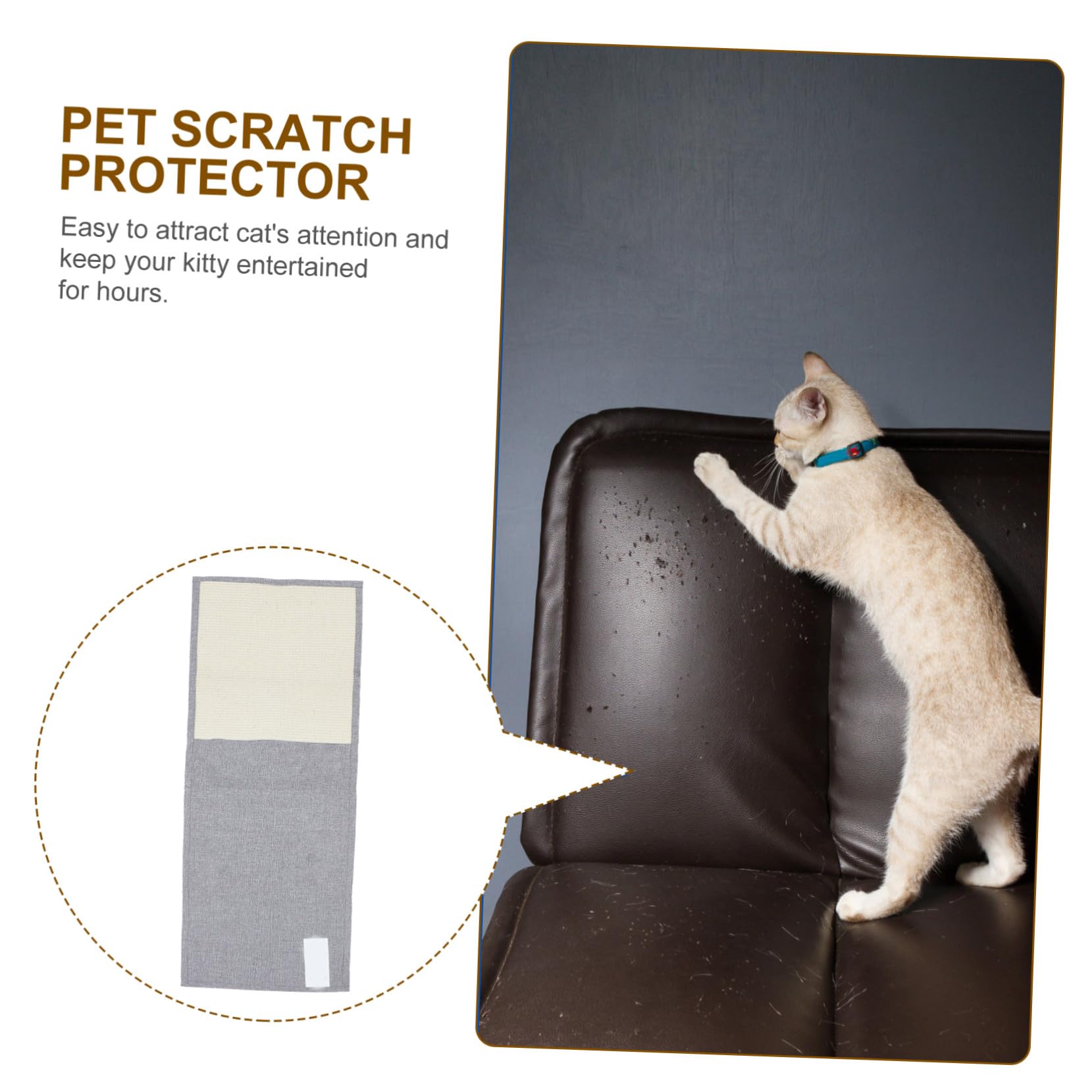 TOYANDONA Protector contra Arañazos Funda Resistente para Sofá Garra de Sisal Antiarañazos y Entretenido para Reposabrazos para Gatos en Oficina o Habitación