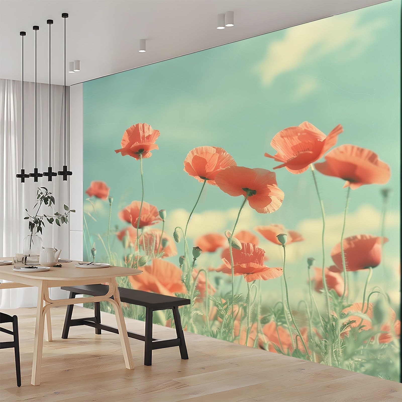 Tapisserie intissée murale 3D 300x210 cm pour décoration de chambre d'enfant