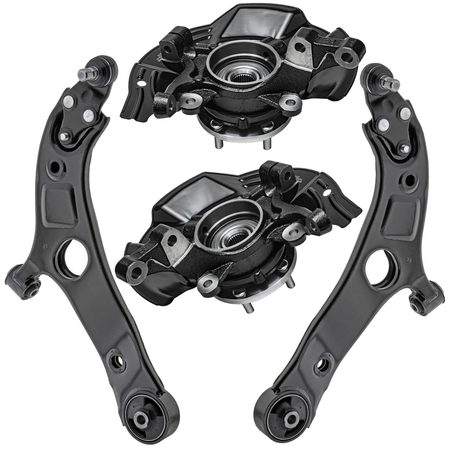 Detroit Axle - Front Steering Knuckles and Wheel Hub Bearings Lower Control