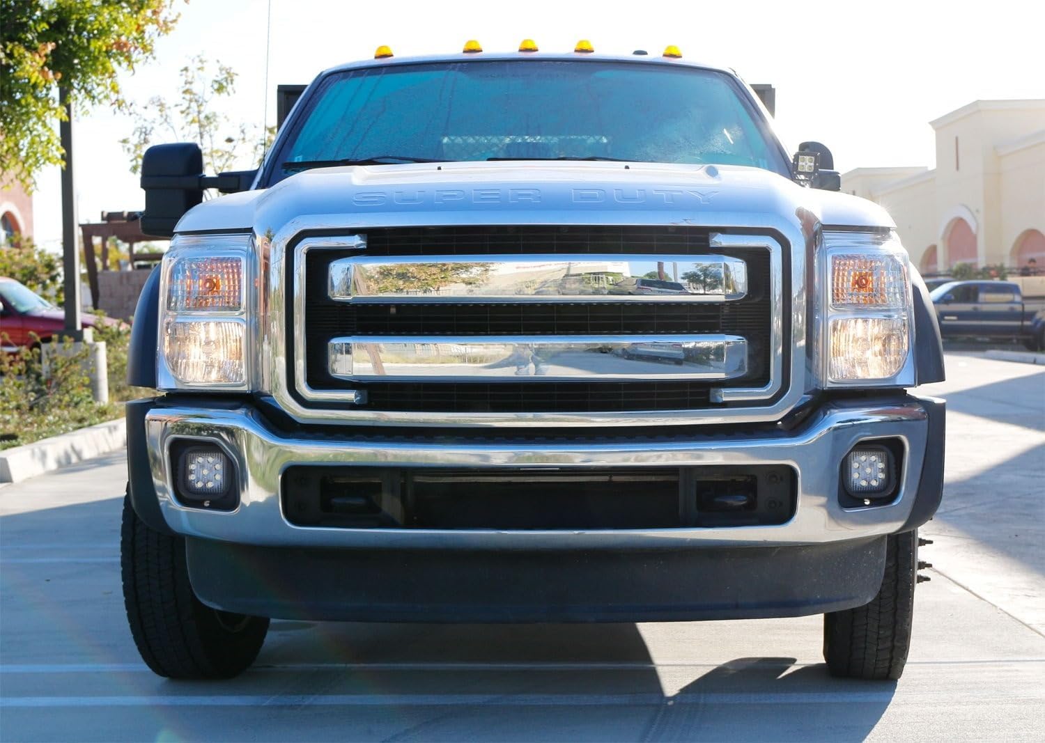 iJDMTOY LED Fog/Driving Lights Compatible with 2011-16 Ford F-250 F-350 F-450 Super Duty, Incl (2) 27W High Power LED Fog Lamps, Foglight Location Mount Brackets, Bezels & Relay Wiring On/Off Switch