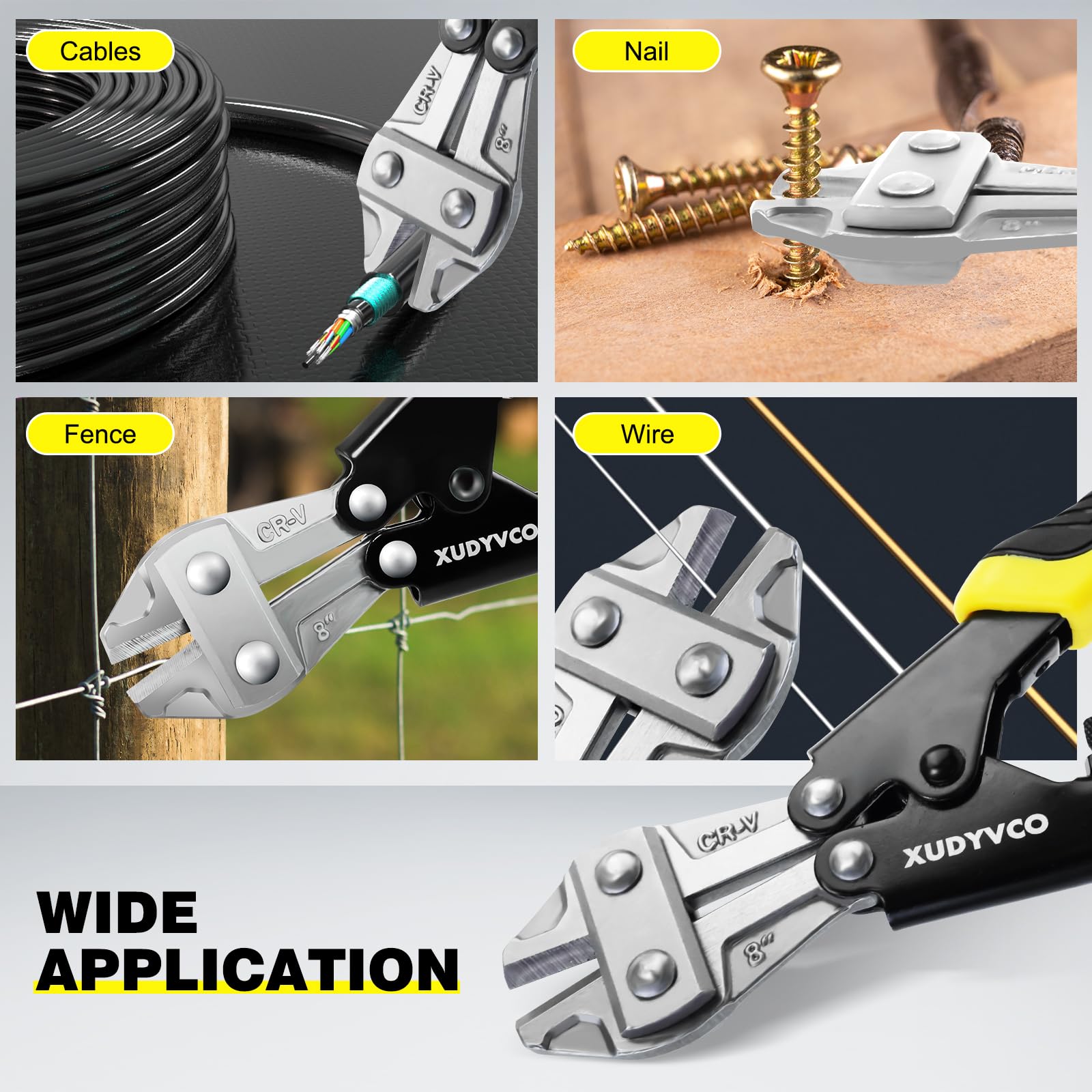XUDYVCO Heavy Duty Bolt Cutters - Save Effort! -7