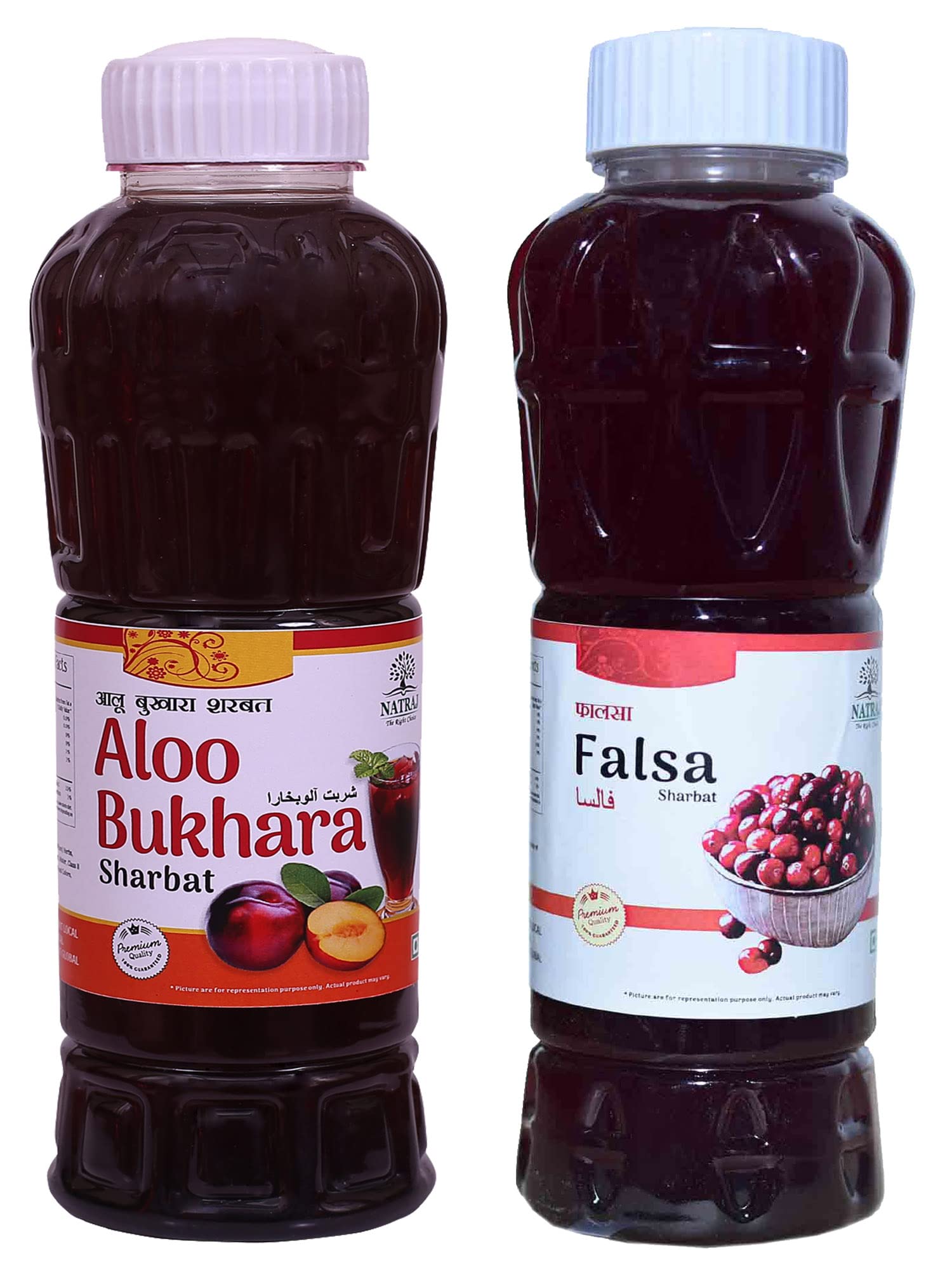 Natraj The Right Choice AlooBukhara & Falsa Sharbat 1500ml (Pack of 2 x 750ml) – A refreshing blend of plum and falsa, perfect for a cool, flavorful drink.