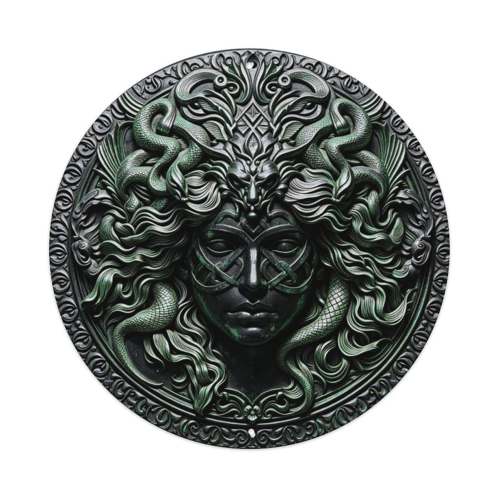 Celtic Raven Knotwork 3D Pagan Metal Tin Sign Plaque