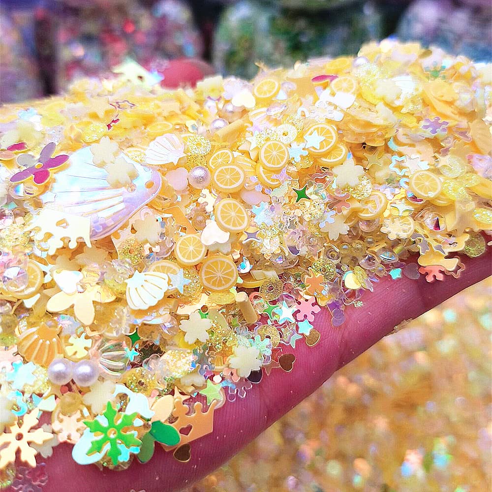 Luminoso Glitter Per Unghie Paillettes Argilla Polimerica Fiore Misto Gillter Paillettes Fiocco Fluorescente Glow In The Nail Art Manicure Decor-rosso,500gram