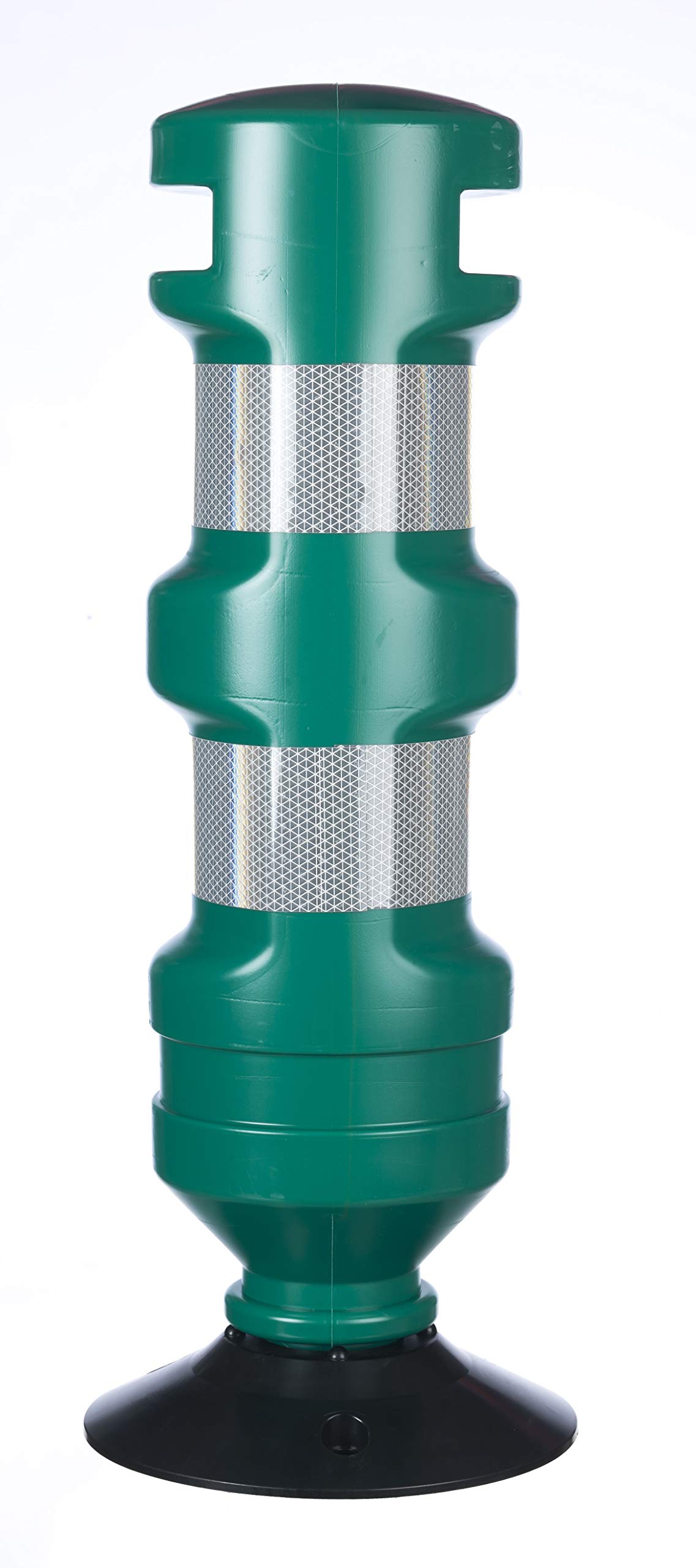 Hito de balizamiento y señalizacion de trafico H-75 Verde con Base de Goma Desmontable (Tacos y Tornillos Incluido)