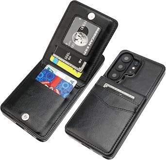 KIHUWEY for Samsung Galaxy S26 Ultra Case Wallet with Credit Card Holder, Flip Premium Leather Magnetic Clasp Kickstand Heavy Duty Protective Cover for Samsung Galaxy S26 Ultra 6.9" Black