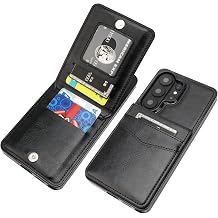 KIHUWEY for Samsung Galaxy S26 Ultra Case Wallet with Credit Card Holder, Flip Premium Leather Magnetic Clasp Kickstand Heavy Duty Protective Cover for Samsung Galaxy S26 Ultra 6.9" Black