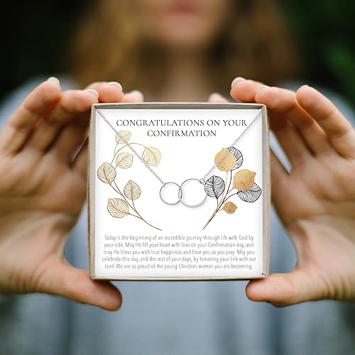 Miniatura 8 de Dear Ava Collar de regalo para mujeres y niñas, colgante de joyería moderna ajustable, idea de regalo de amor para ella con tarjeta sincera, regalos