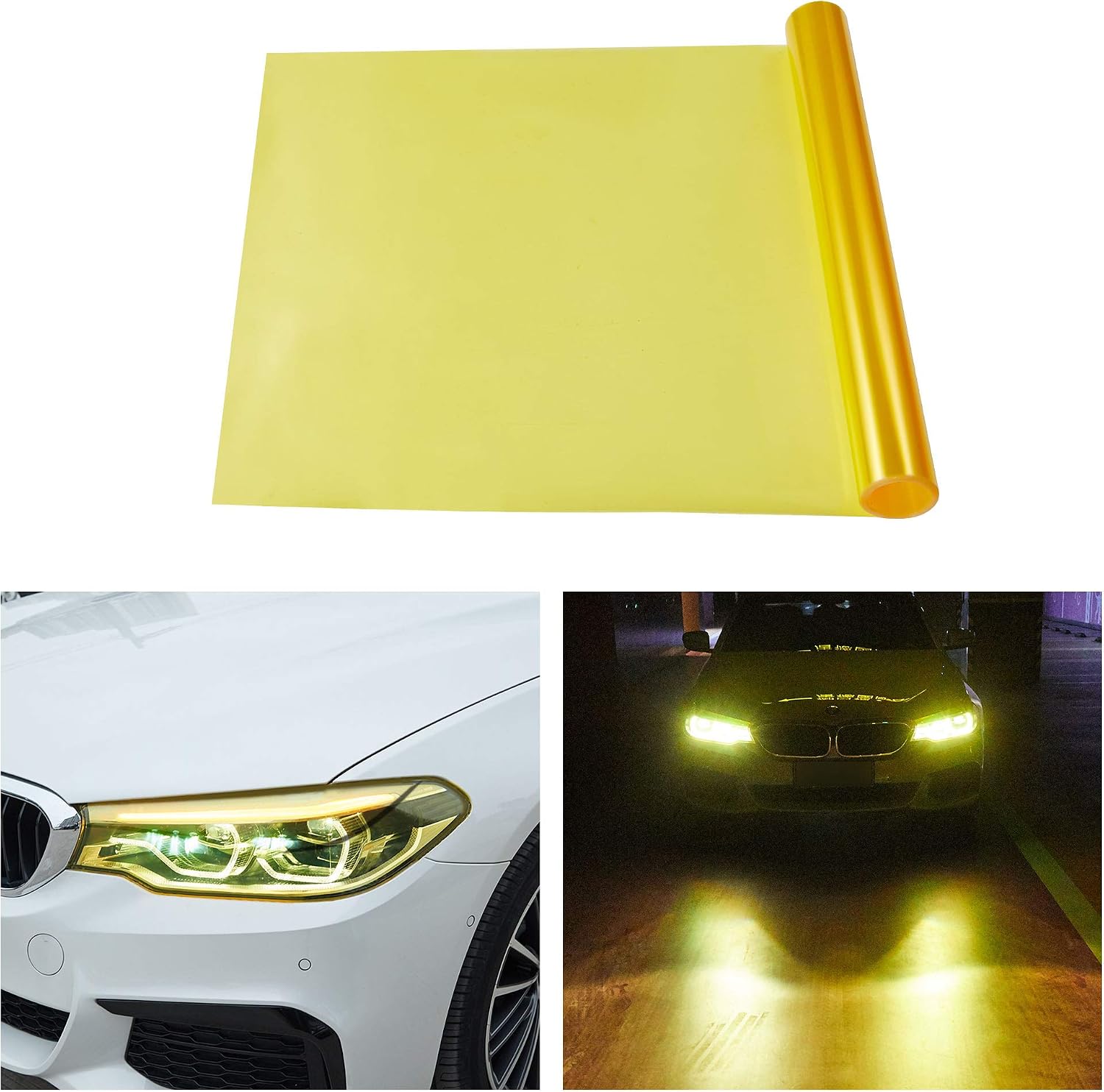 TOMALL 78.7''x12'' Light Blue Vinyl Film for Car Headlight Taillight Fog Lights Tint Self Adhesive Decals Sports Modification Car Stickers (Light Blue)