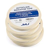 Vista 7 de JMU Cinta para Autoclave, 1'' x 60 Yardas, Cinta Indicadora de Esterilización para Esterilización con Vapor