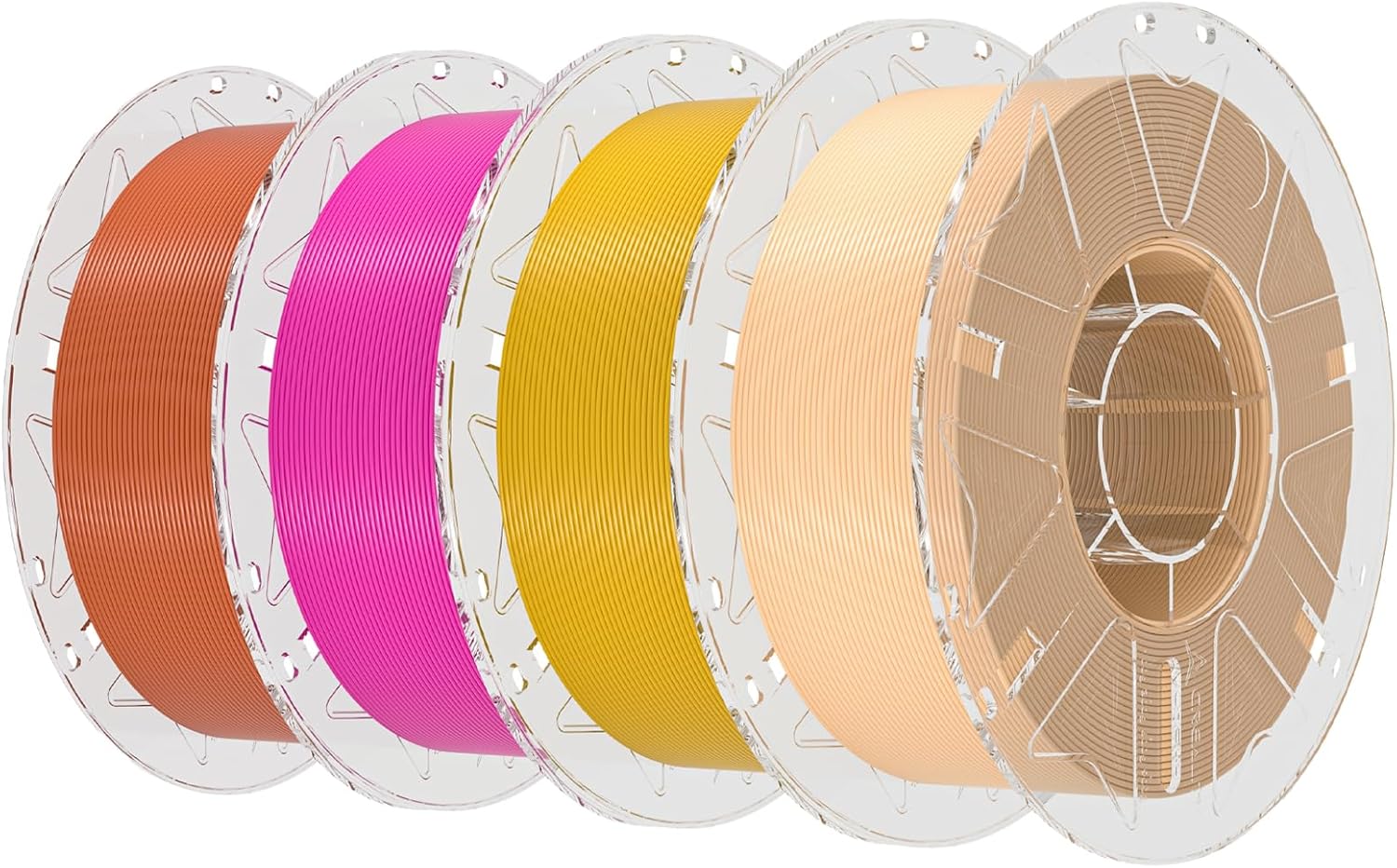 Creality Hyper RFID PLA Filament 1.75mm,Bundle 4Kg, High Speed 30-600mm/s Filament Support CFS Fits for Most 3D Printers, 4Pack(Skin, Gold, Purple, Brown)