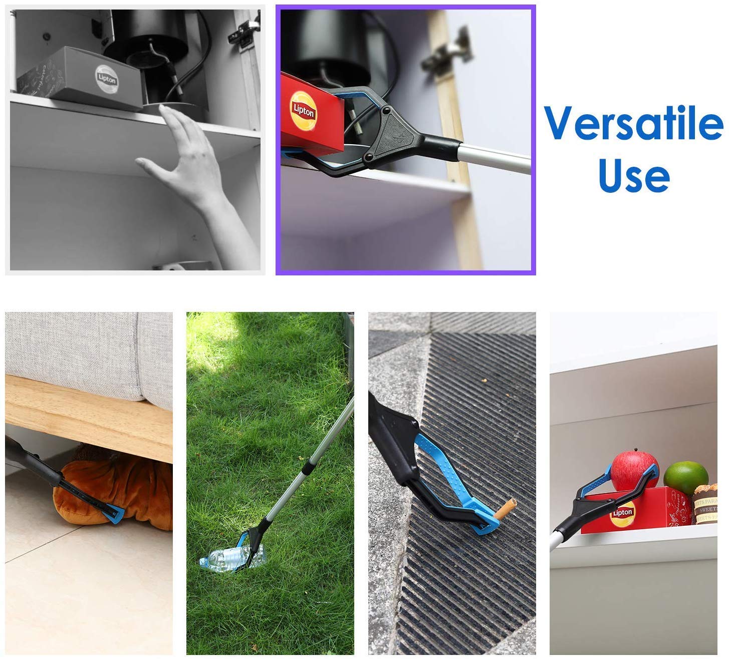 Grabber Reacher Tool for Elderly, 32" Foldable Claw Grabber, Pick Up Stick Grabber, Reacher Grabber Pickup Tool, Trash Picker Upper Grabber, Litter Picker, Garden Nabber: Industrial & Scientific