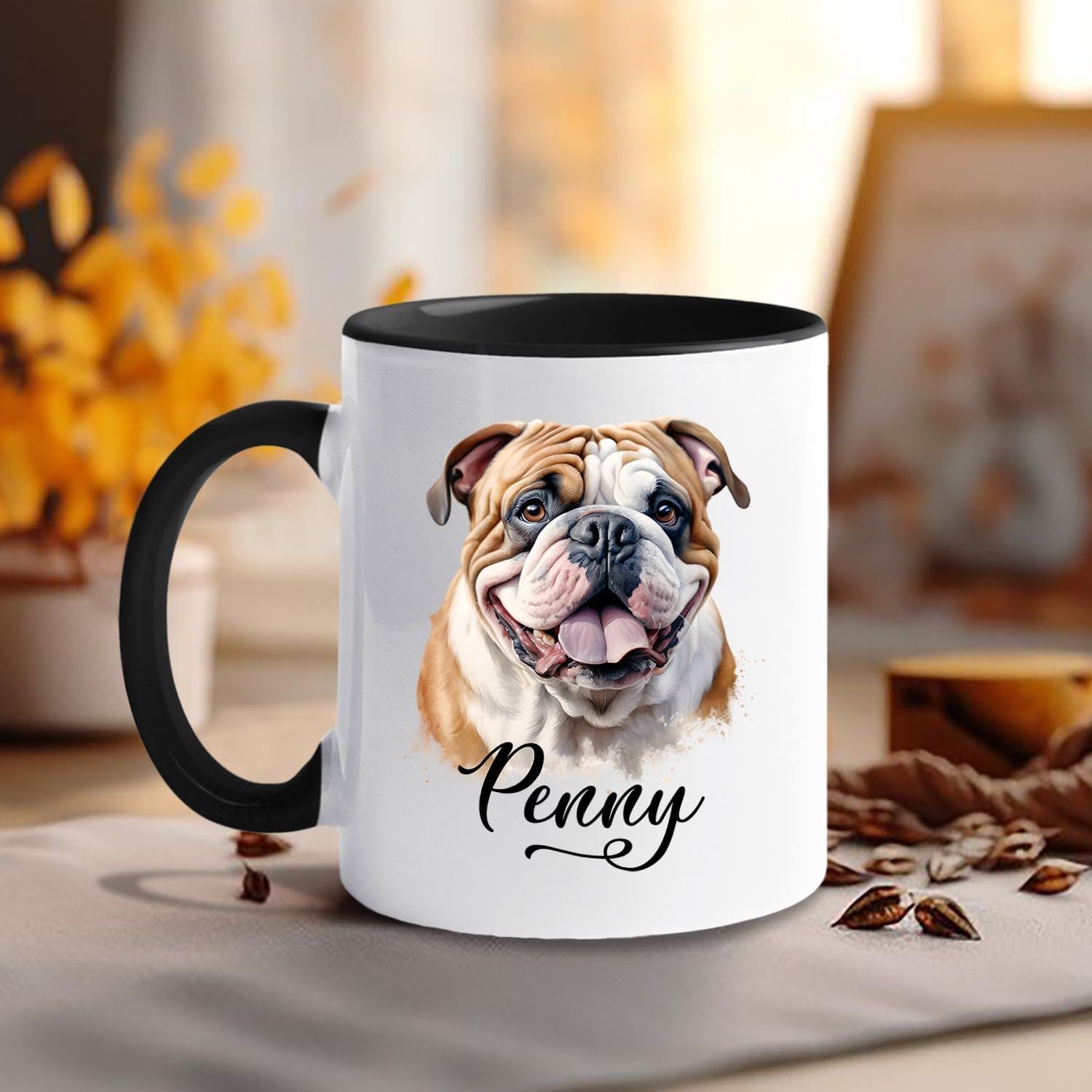Amazon.com: English Bulldog White Coffee Mug 11 Oz 15 Oz