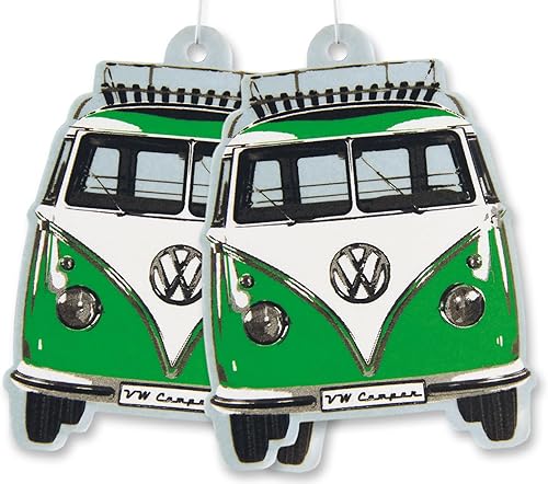 BRISA VW Collection Volkswagen Samba Bus T1, T2, T3 Camper Van Vanagon, Beetle Bug & Golf GTI Ambientador para coche con fragancia desodorante para