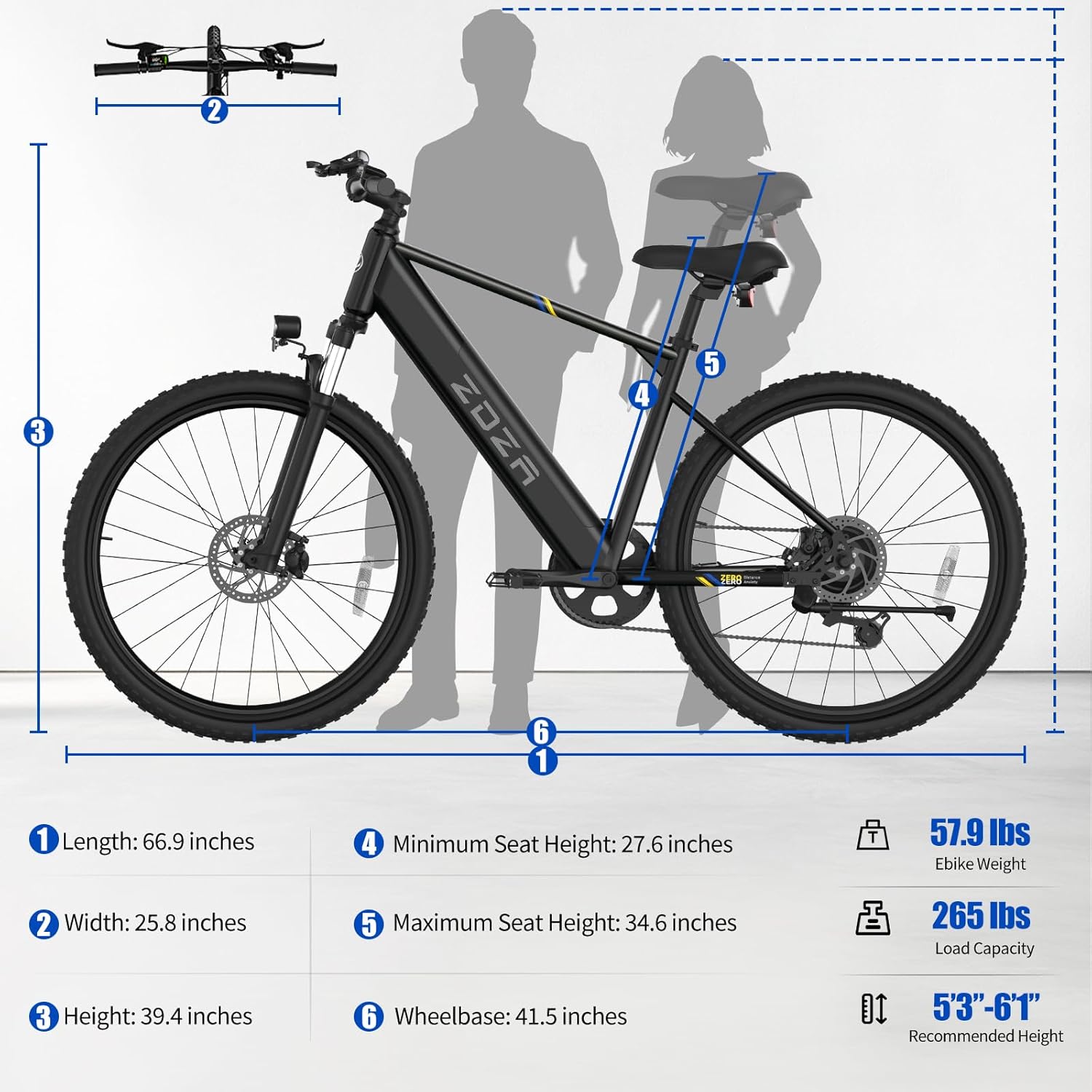 Electric Bike, 1000W Peak Motor, 26” Electric Mountain Bike, 35km/h &65 km Max Range Ebike for Adults, Electric Bicycle for Commute, Colorful LCD Display & 7 Speed - Image 6