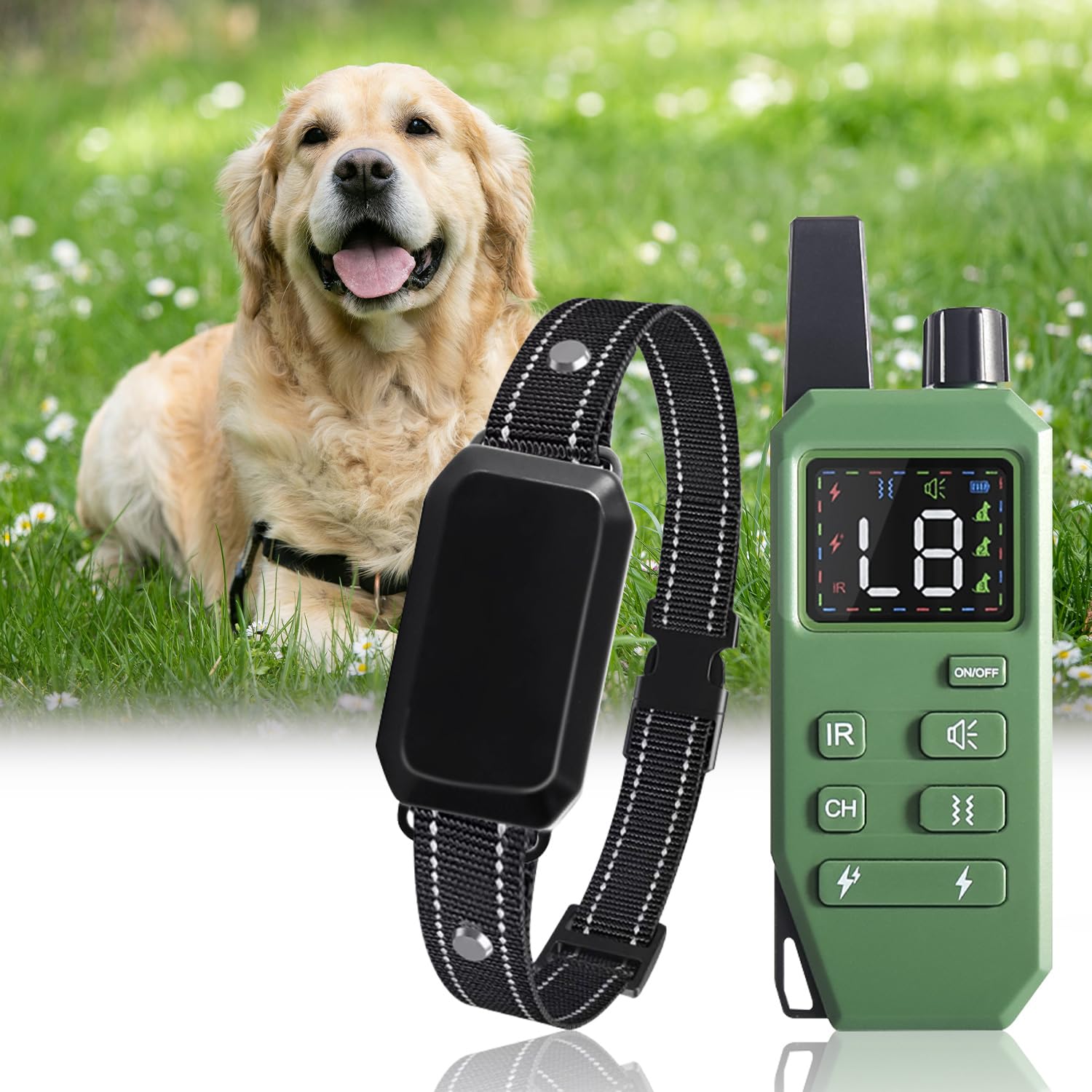 Dog Shock Collar with Remote 4200FT Waterproof E-Collar for Dogs 5 Modes Beep Vibration Static Combo Indicator Light