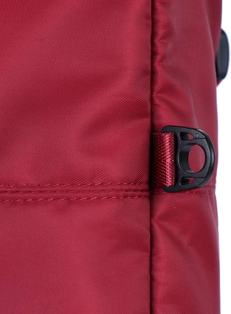 Sunshinejing Unisex Large Travel Weekender Bag Overnight Duffle Bag Gym Tote Bag in Trolley Handle (Burgundy)