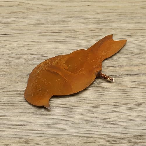 Miniatura 5 de 4 piezas de metal oxidado, pájaros, decoración de pájaros oxidados, simulación de metal para adornos de jardín, decoración del hogar, silueta al