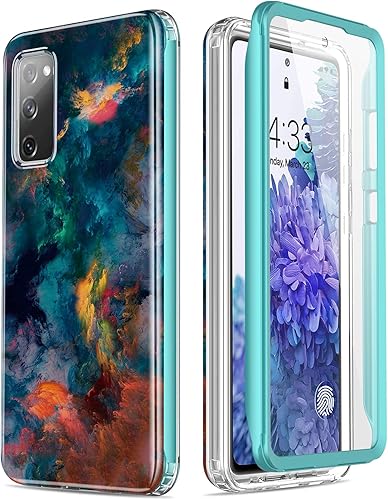 Miniatura 1 de ESDOT - Funda resistente para Samsung Galaxy S20 FE 6.5 pulgadas, con protector de pantalla integrado, protección de grado militar con diseños