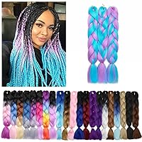 Vista 178 de Benehair 1 paquete de 1 paquete de extensiones de cabello trenzado de 24 pulgadas, extensiones de cabello sintético de alta temperatura, extensiones