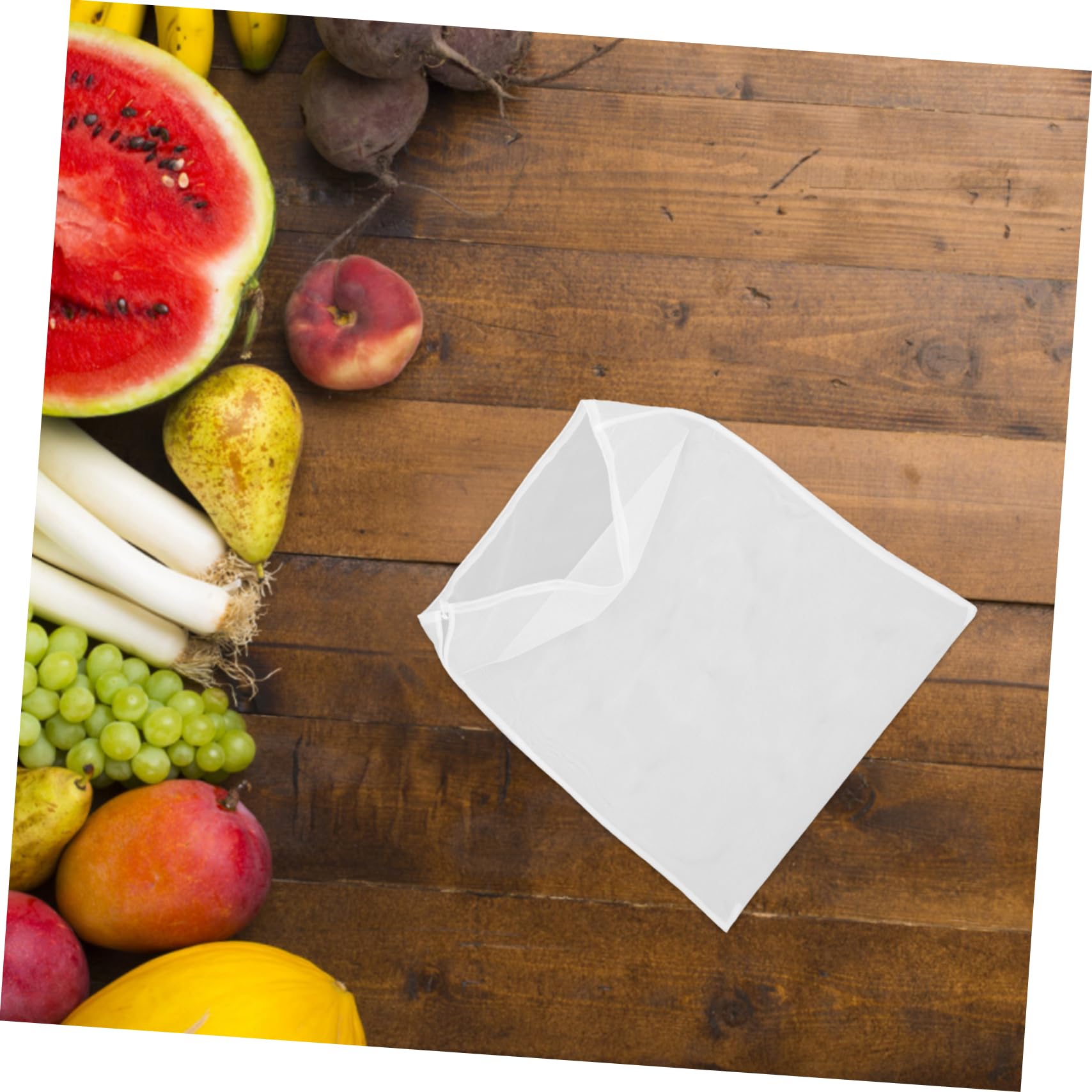 Garneck Mesh Brew Bag 26x22in Filter Bag for Cold Brew Juice Brew Wine Milk Drawstring Made of Sturdy Polyester