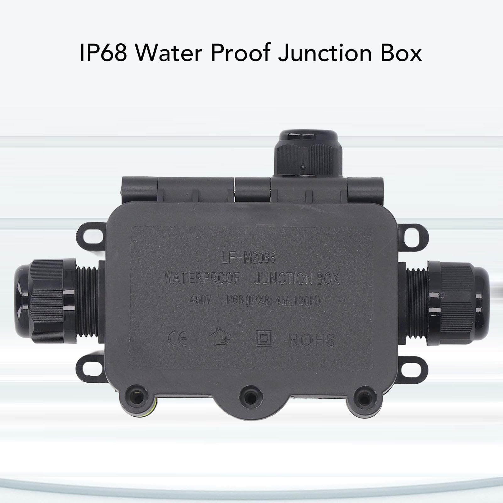 OurLeeme IP68 Waterproof Junction Box - 3 Way Outdoor Electrical Cable Box For Wires & Connections - View #3