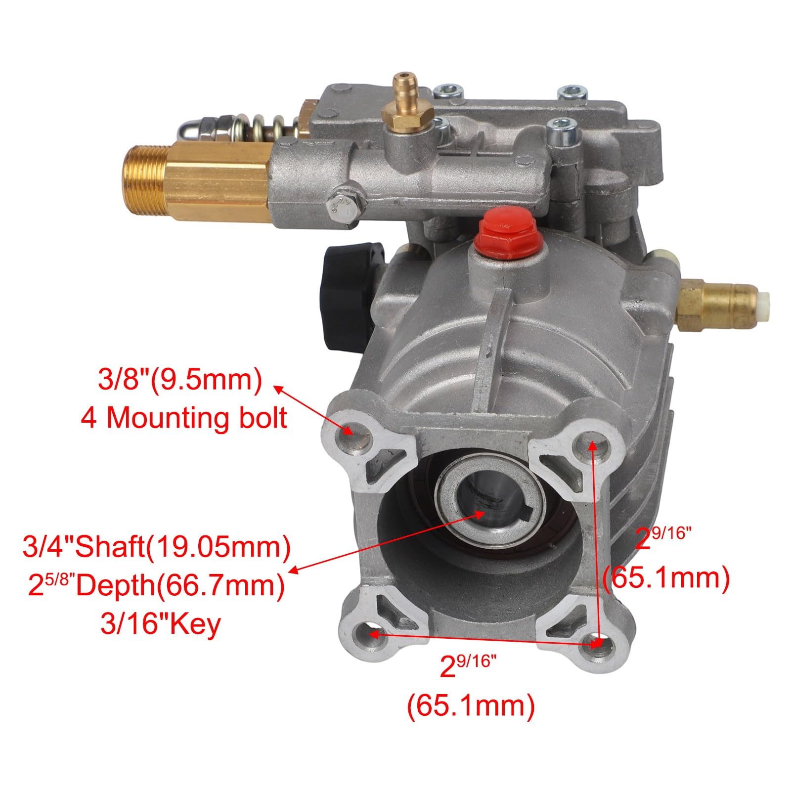 Alluminio 2750 PSI Pressione per Pompa Rondella P170, 3/4 Pollici 2.5 GPM con 5 Ugelli Compatibile con GC190 90028 90029 MSH3125