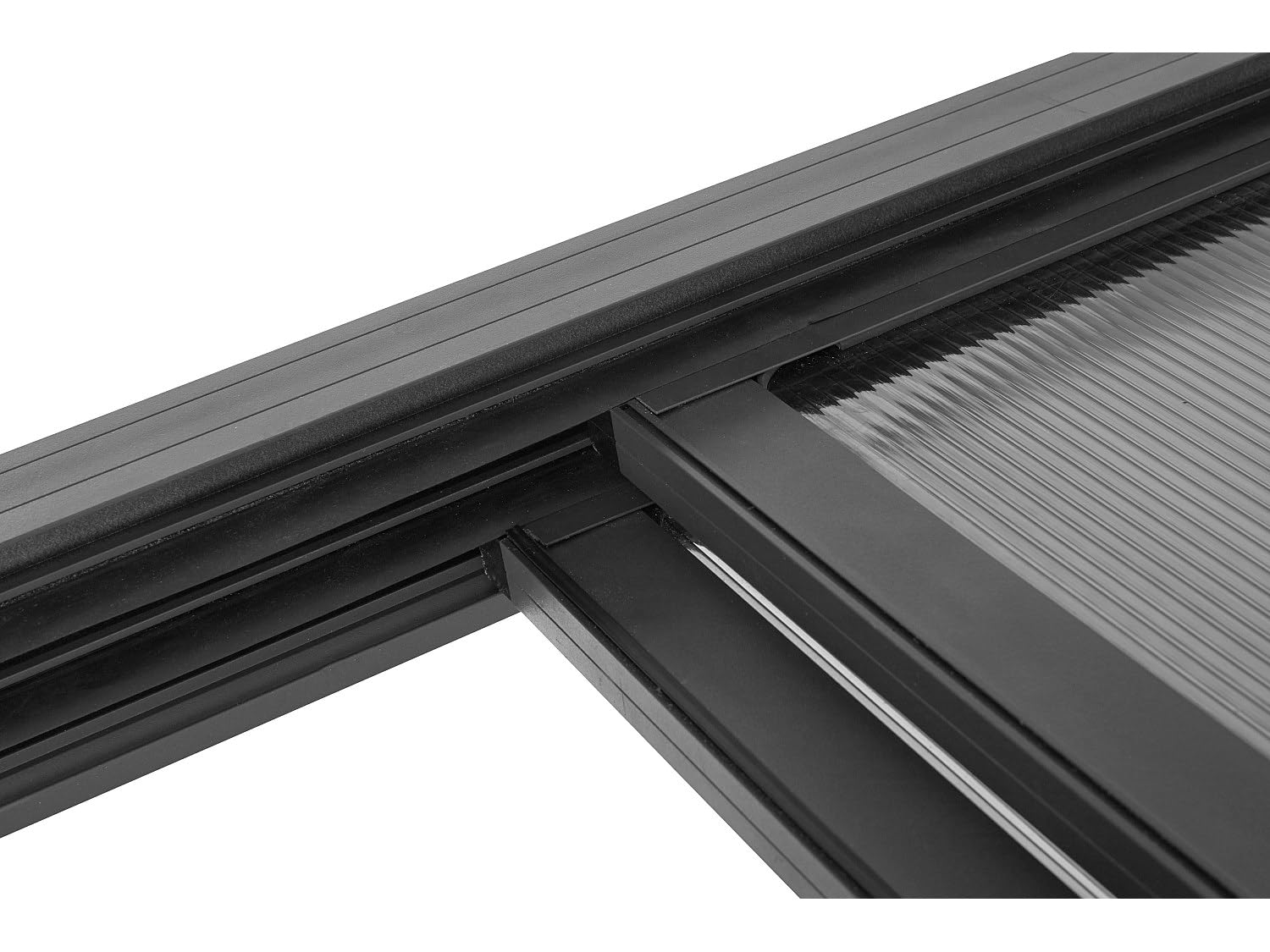 Vente-unique - Pergola adossée en Aluminium avec Toit Coulissant - 9 m² - Anthracite - IZEDA