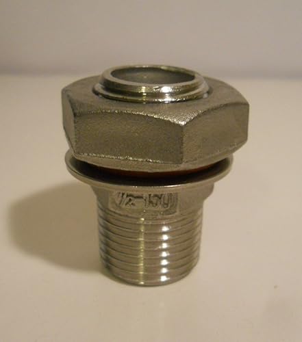 Miniatura 5 de KIT DE CABEZA DE BULKHEAD SIN SOLDADURA para HERvidor de cerveza o WHISKEY STILL - ACERO INOXIDABLE 1/2" NPT HOMEBREW EQUIPO